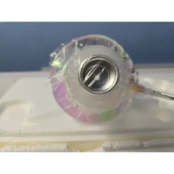 VNTG Home Interiors Candle Snuffer Clear & Frosted Glass Snowman 3" (NIB) - Picture 3 of 5